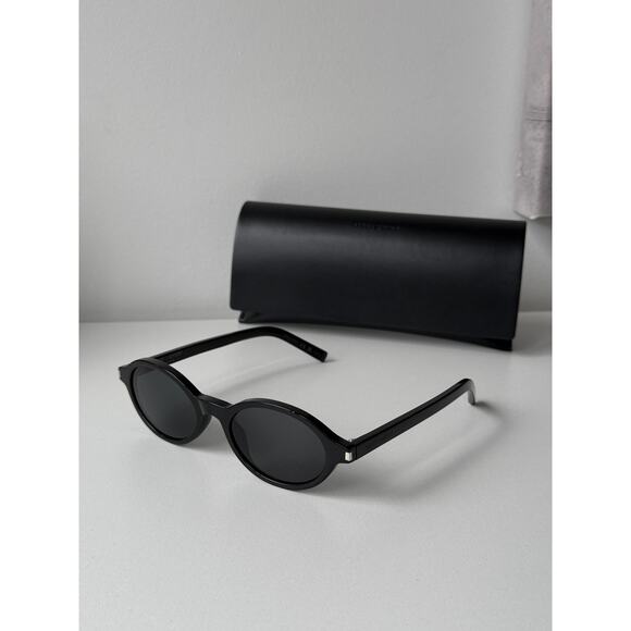NEW Saint Laurent SL751 Jeanne Black Oval Sunglasses main image 5
